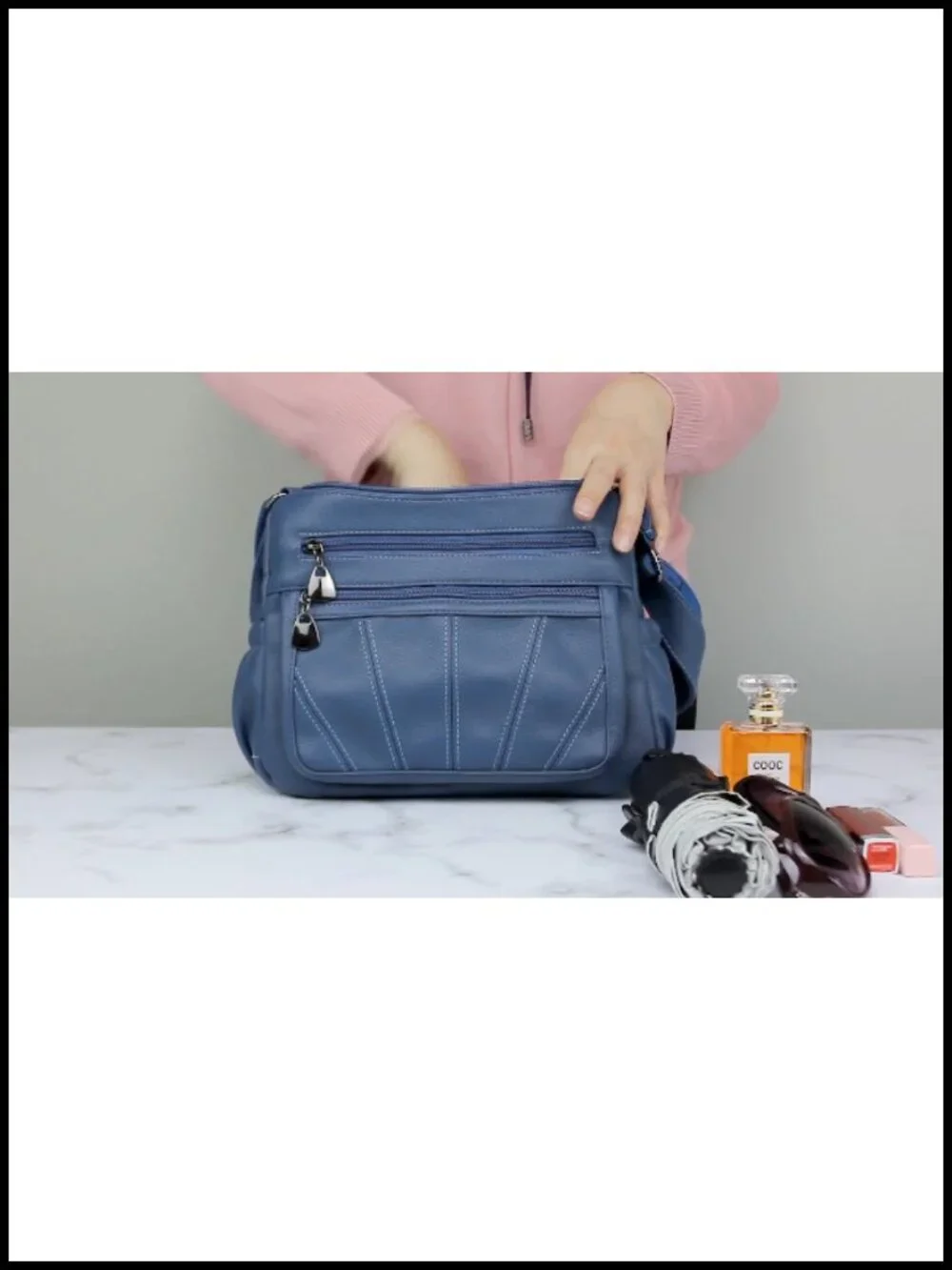 Women's Soft PU Leather Crossbody Satchel Handbag Shoulder Bag